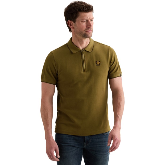 Short sleeve polo interlock pique Lizard