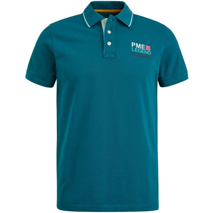 Short sleeve polo stretch pique pa ink blue