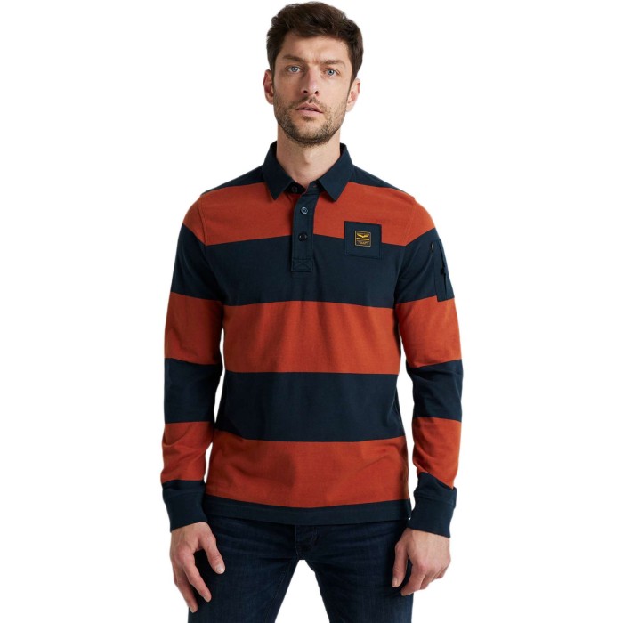 Long sleeve polo rugby stripe jers picante