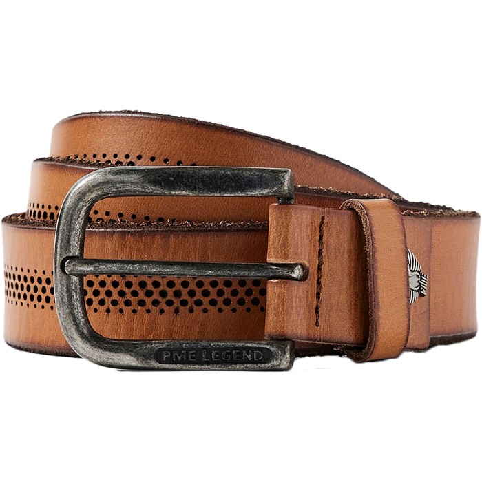Belt vegetable tanned leather with cognac