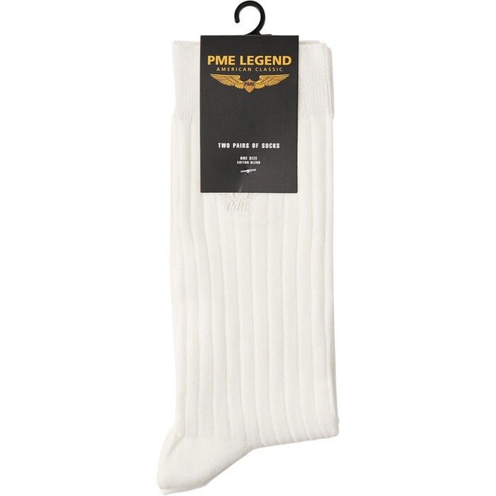 Socks Rib 2-pack White