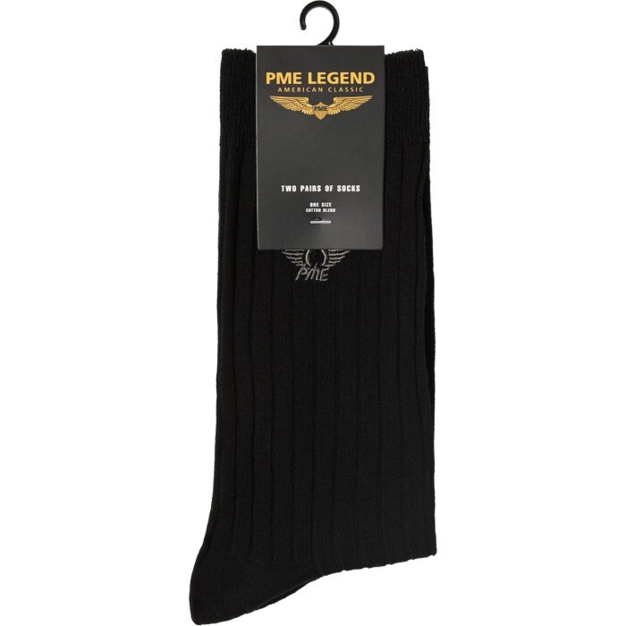 Socks Rib 2-pack Black