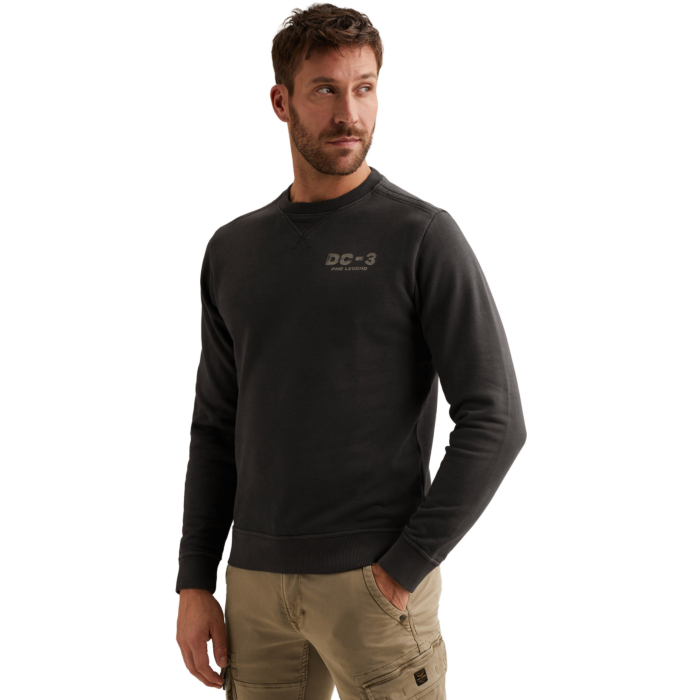 Crewneck 3t cross peached terry gd Obsidian