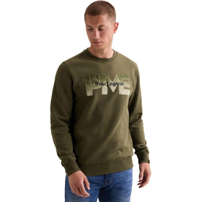 Crewneck semi brushed fleece ombre Kalamata