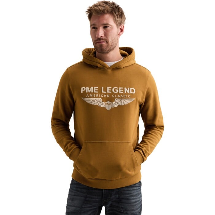 Hooded logo carrier Golden Brown