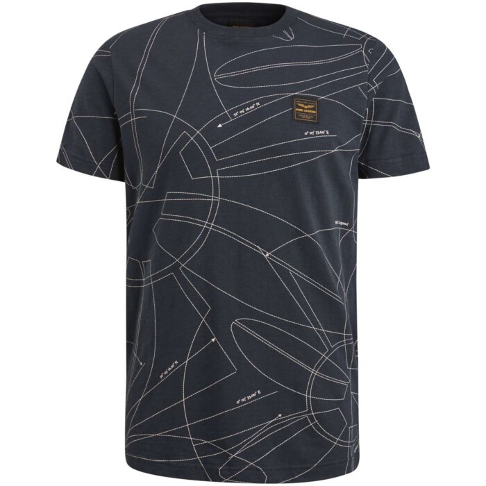 T-shirt korte mouw ronde hals jersey salute blue