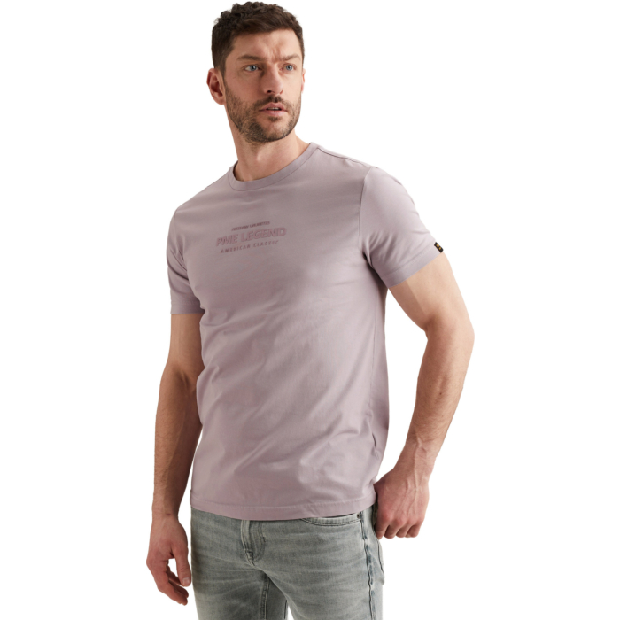 Short sleeve r-neck hd cotton elas Lavender Frost