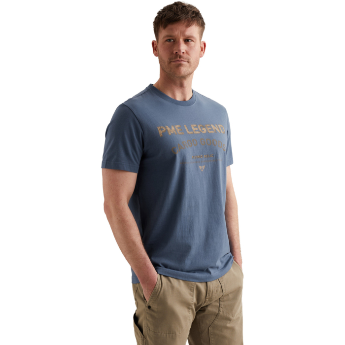 Short sleeve r-neck single jersey Bijou Blue