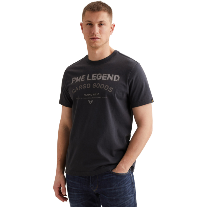Short sleeve r-neck single jersey Graphite