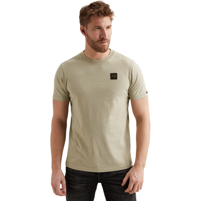 Short sleeve r-neck washed garment Spray Green