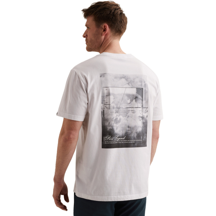 Short sleeve r-neck jersey digital Bright White