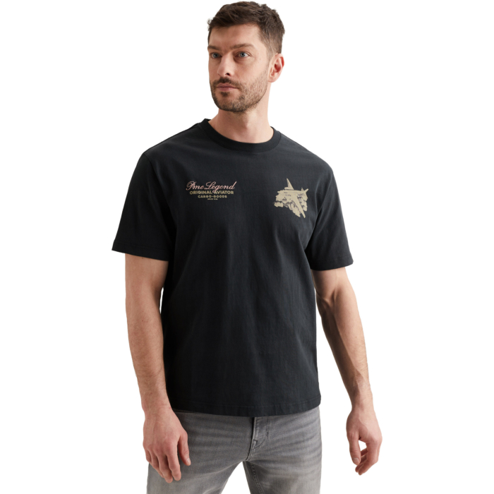 Short sleeve r-neck heavy open end Carbon