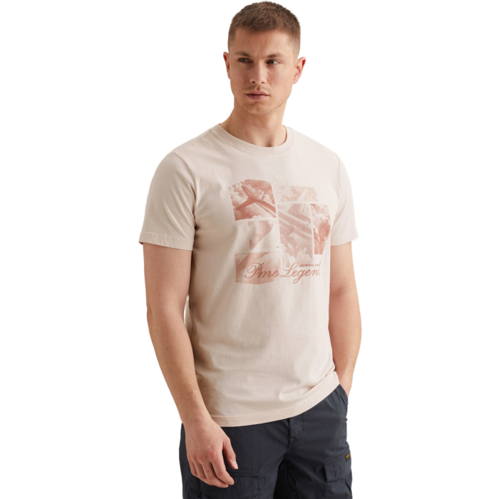 Short sleeve r-neck single jersey Cloud Pink