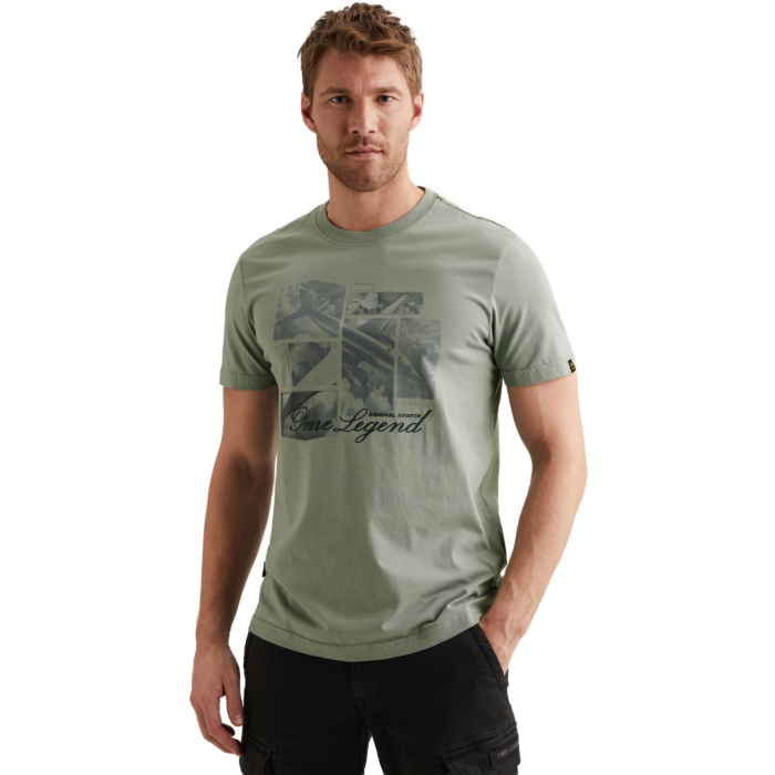Short sleeve r-neck single jersey Iceberg Green