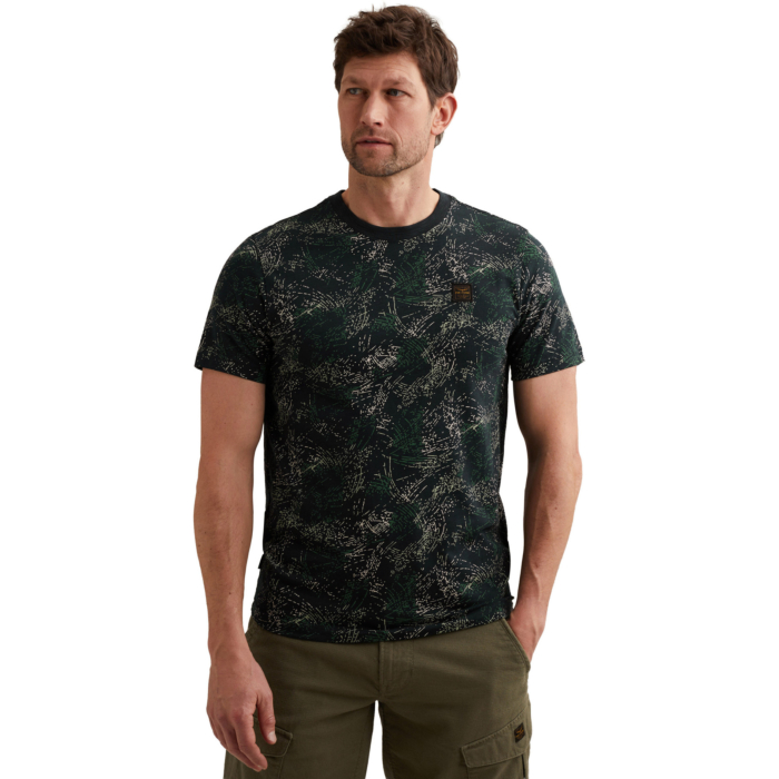 Short sleeve r-neck slub jersey ao Carbon