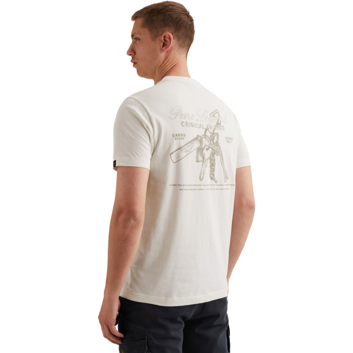 Short sleeve r-neck single jersey Egret