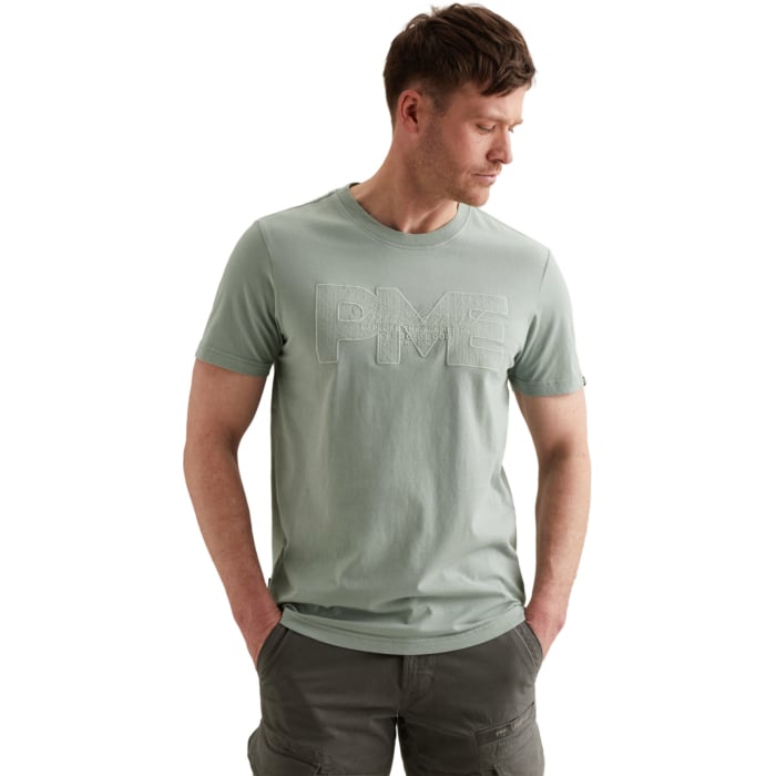 Short sleeve r-neck single jersey Iceberg Green