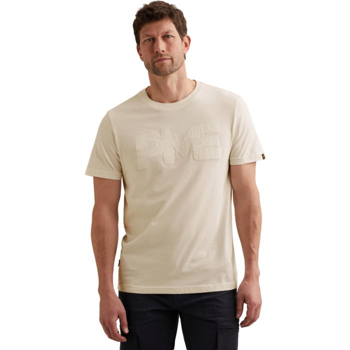 Short sleeve r-neck single jersey Egret