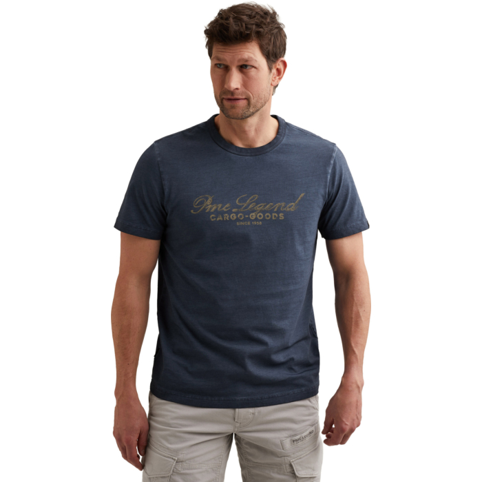 Short sleeve r-neck single jersey Vintage Indigo