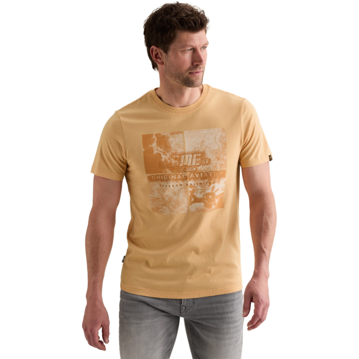 Short sleeve r-neck single jersey Apricot Cream
