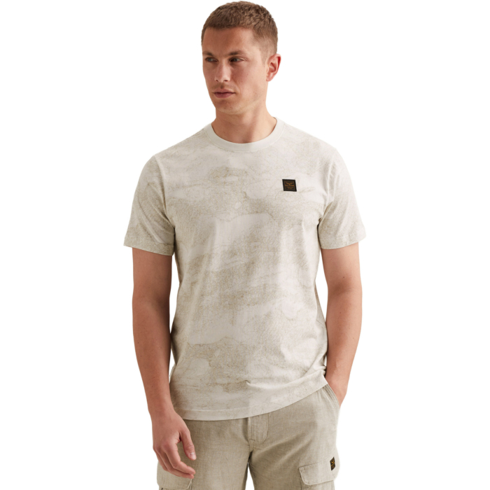 Short sleeve r-neck single jersey Egret