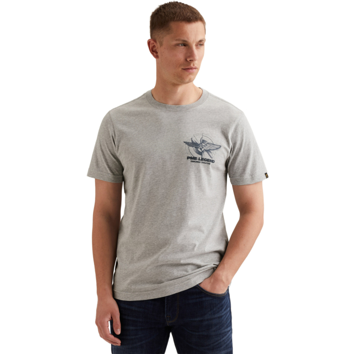 Short sleeve r-neck play single je Mid Grey Melee