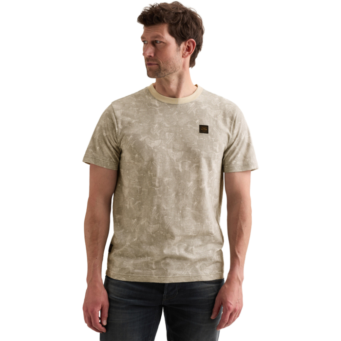 Short sleeve r-neck slub jersey ao Egret