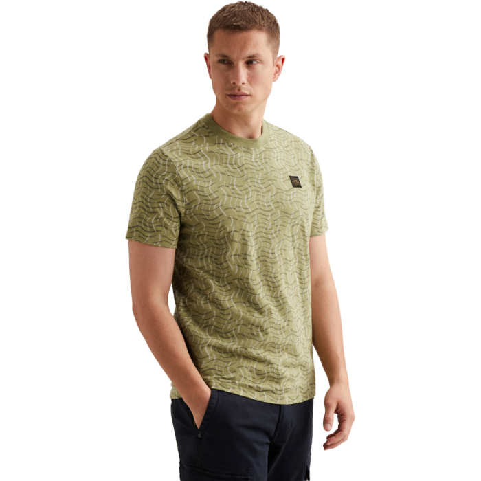 Short sleeve r-neck slub jersey ao Mosstone