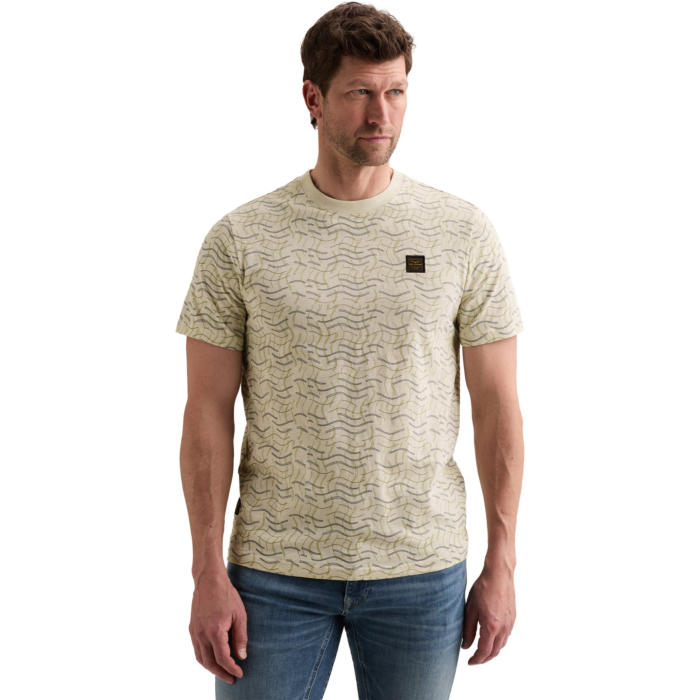 Short sleeve r-neck slub jersey ao Bone White