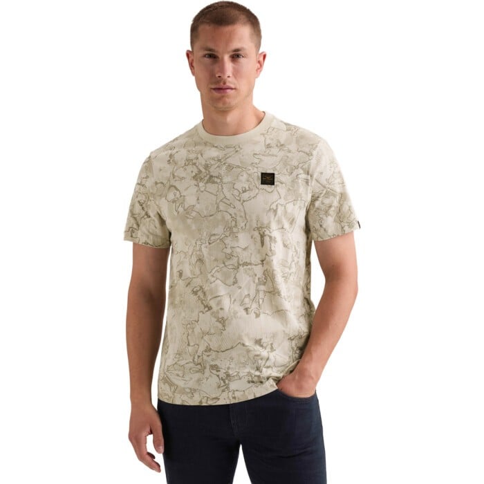 Short sleeve r-neck single jersey Bone White