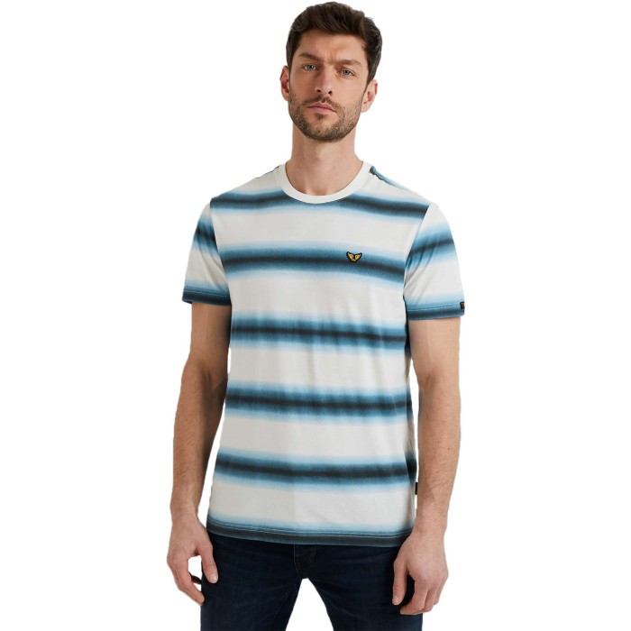 Short sleeve r-neck single jersey cendre blue