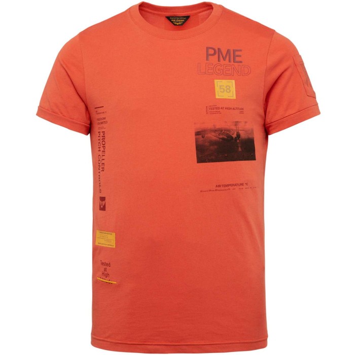 Short sleeve r-neck single jersey mecca orange