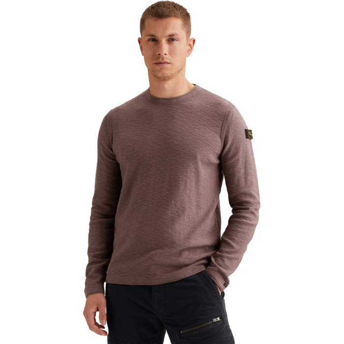 R-neck cotton slub Moonscape