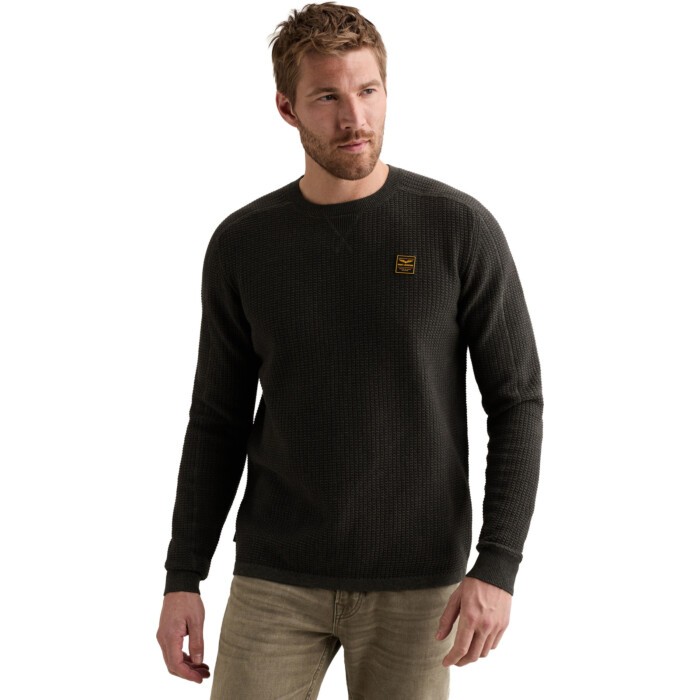 R-neck structured stripe Obsidian