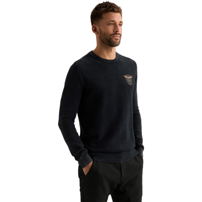 R-neck cotton garment dye stone wa Salute