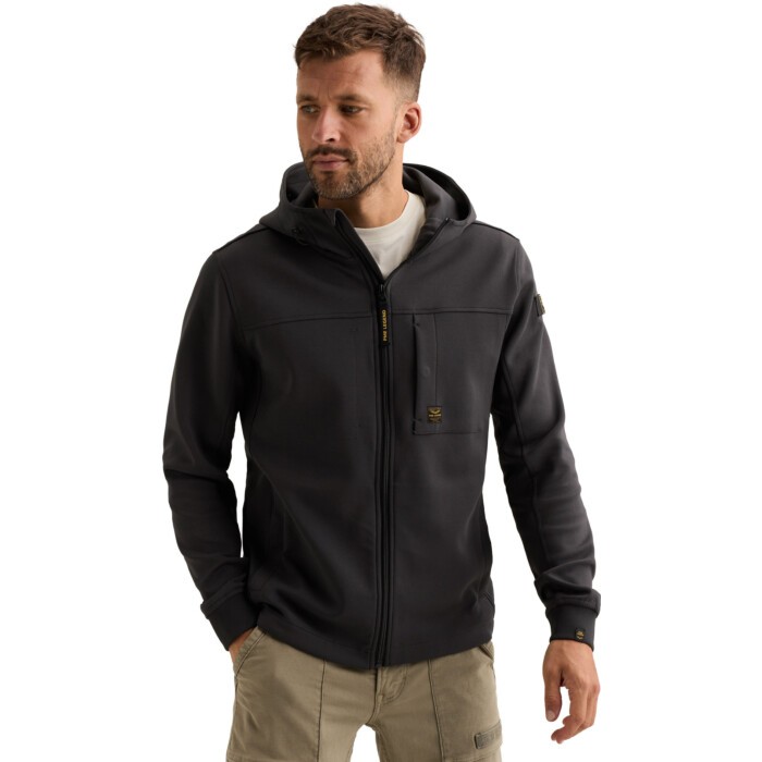 Zip jacket interlock Obsidian