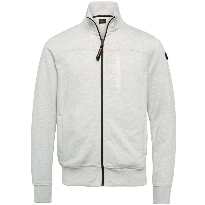 Zip jacket soft brushed fleece light grey melee