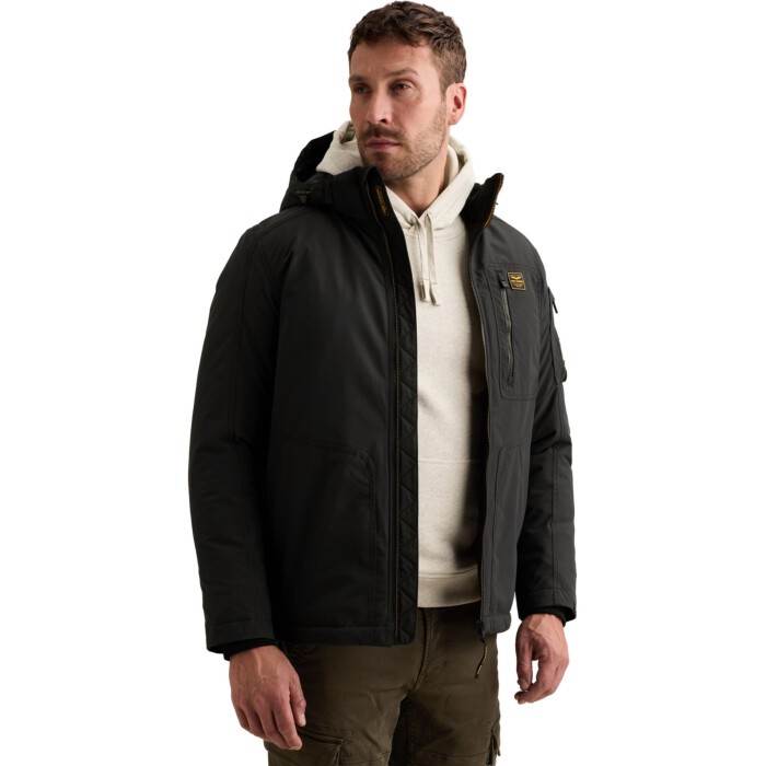 Semi long jacket CONESTOGA Dasrip Jet Black