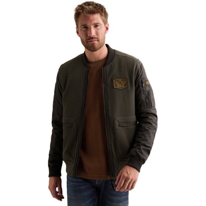 Bomber jacket french terry nylon m Beluga