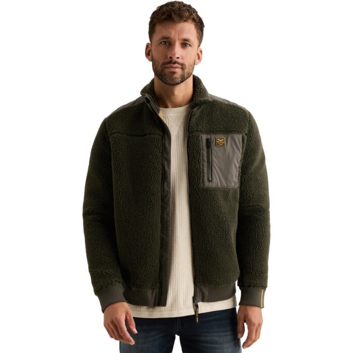 SHORT JACKET sherpa full zip hybri Beluga
