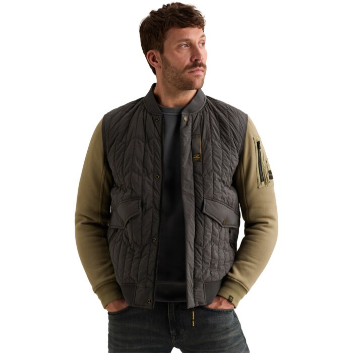 Bomber jacket Brushed Melange Twil Ebony
