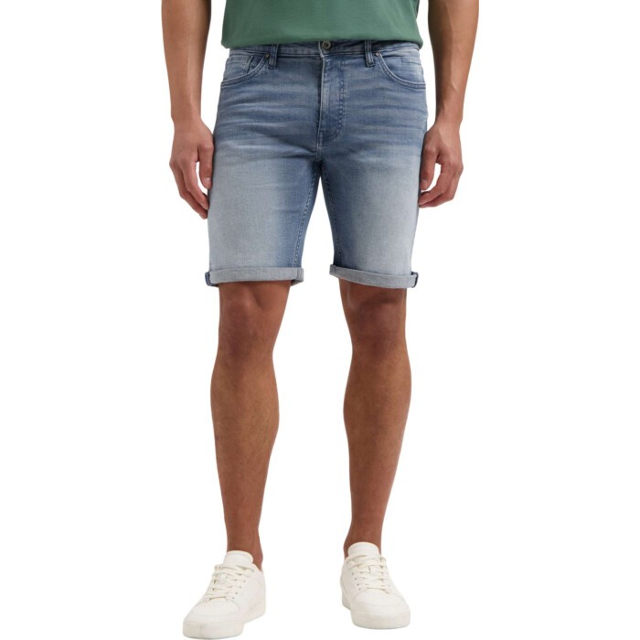 The Miles Slim fit denim short Denim Blue Grey