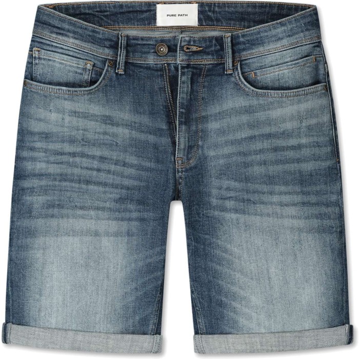 The Miles Slim fit denim short Denim Dark Blue