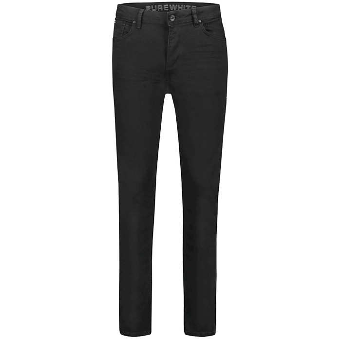 Slim fit black jeans, detailed with black