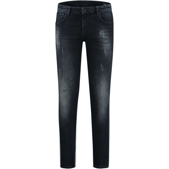 Reisbureau Verward zijn vitaliteit Purewhite The jone skinny jeans all-over scra dark blue The Jone  W0928-000084 | VTMode