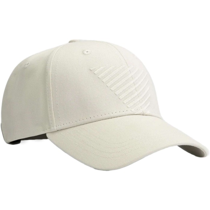 Cap with front triangle embroidery sand