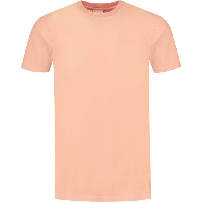Tshirt with embroidery logo on ches orange