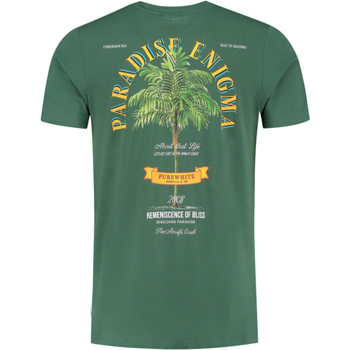 Tshirt with small logo on chest and forest green