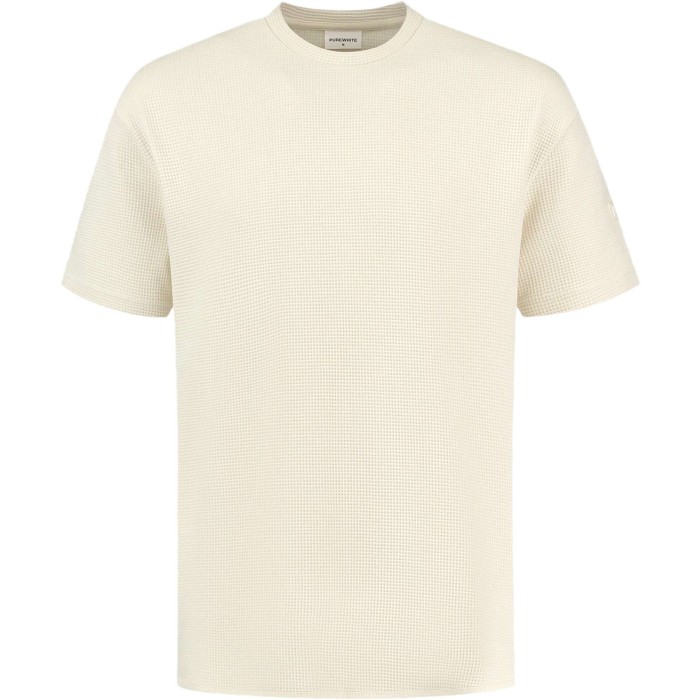 Tshirt with waffle structure off white