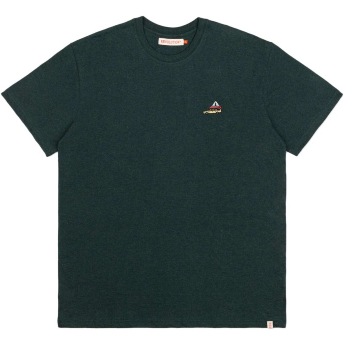 Loose t-shirt darkgreen melange